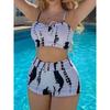 Drawstring Front Shorts Bikinis 2025 High Waist Swimsuit Women Swimwear Female Bathers Bathing Swimming Swim Suit Beachwear