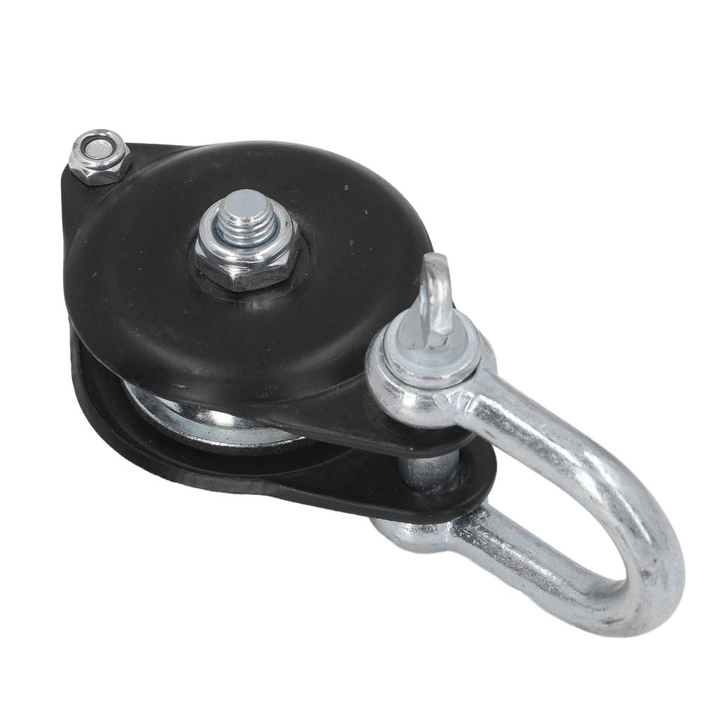 Swivel Shackle Pulley Alloy Steel 0.3T Bearing Hook Pulley for Electrical Construction Machine Installation