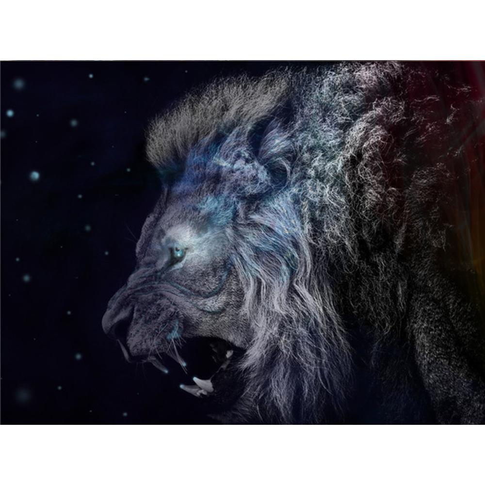 Volle quadratische/runde Diamantmalerei Tier Löwe Strasssteine ​​5D DIY Diamantstickerei Verkauf Sternenhimmel Mosaik Wandkunst