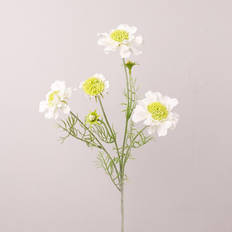 Симуляция Колесо Хризантема Пик Шелк Имитация Персидская Хризантема Искусственная Хризантема Яркая Для Каминной Полки Гостиной белый