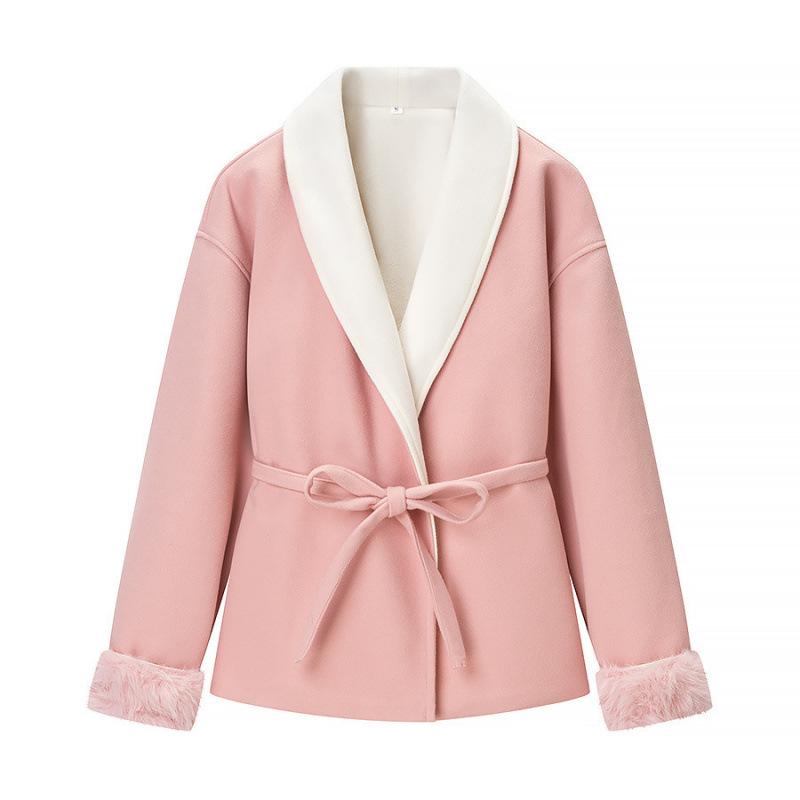 European Style Winter 2025 Wool Cardigan - Versatile Tie-Up Design in 2 Colors Medium