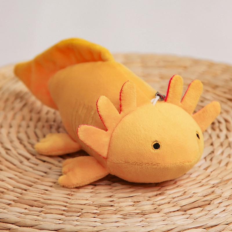 Hexagonal Dinosaur Plush Keychain - Cute Salamander Pendant Doll for Girls