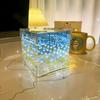 Creative Diy Tulip Flower Sea Cube Three-Dimensional Small Night Lamp Material Package For Girlfriend Couple Girlfriend