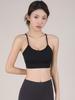 Women's Breathable Shockproof Strappy Back Sports Bra for Yoga & Fitness