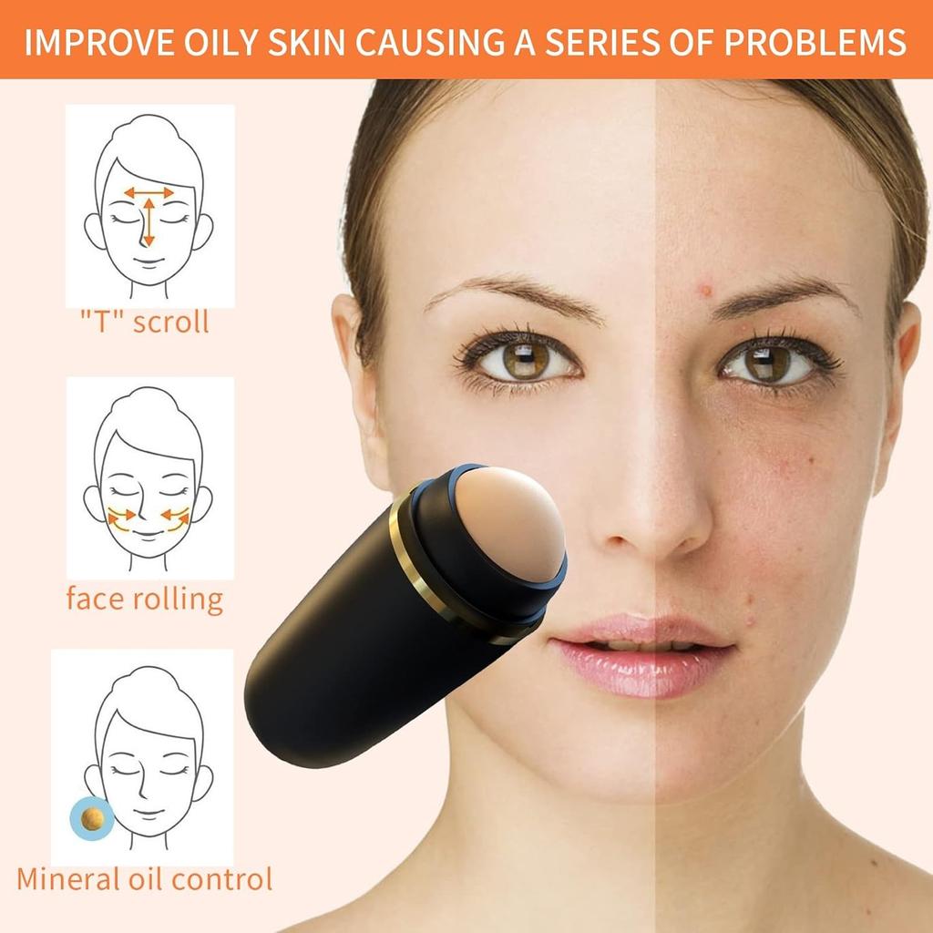 Oil Absorption Ball Skin Care 1pcs Makeup Tools Mini Volcanic Stone Face Oil Absorbing Roller Beauty Tool Facial Oil Removal