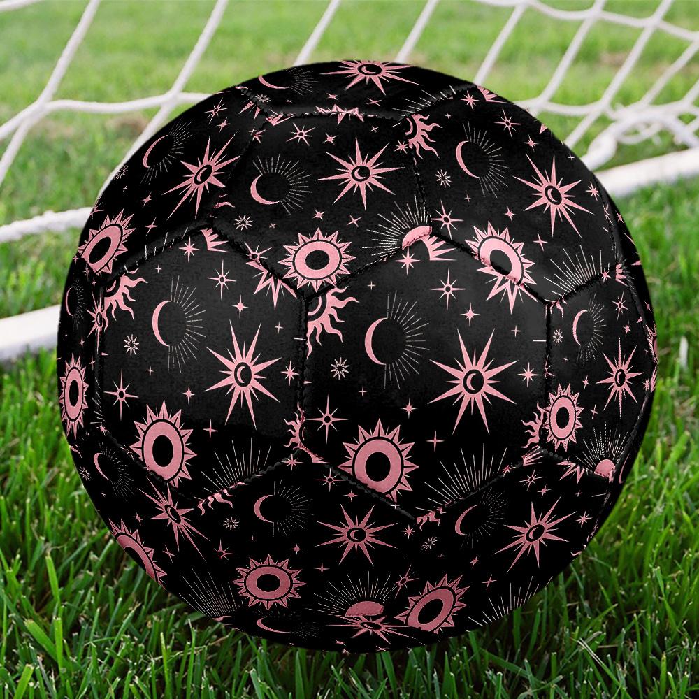 1PC Celestial Pink Patterns Soccer Ball Size 5 Football Machine Sewn Indoor/Outdoor Universal Football A46