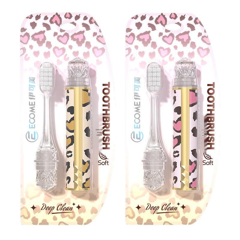 Brosse à dents de voyage pliante de luxe à poils souples pour adultes - Idéale pour les voyages d'affaires, les hôtels et l'usage domestique