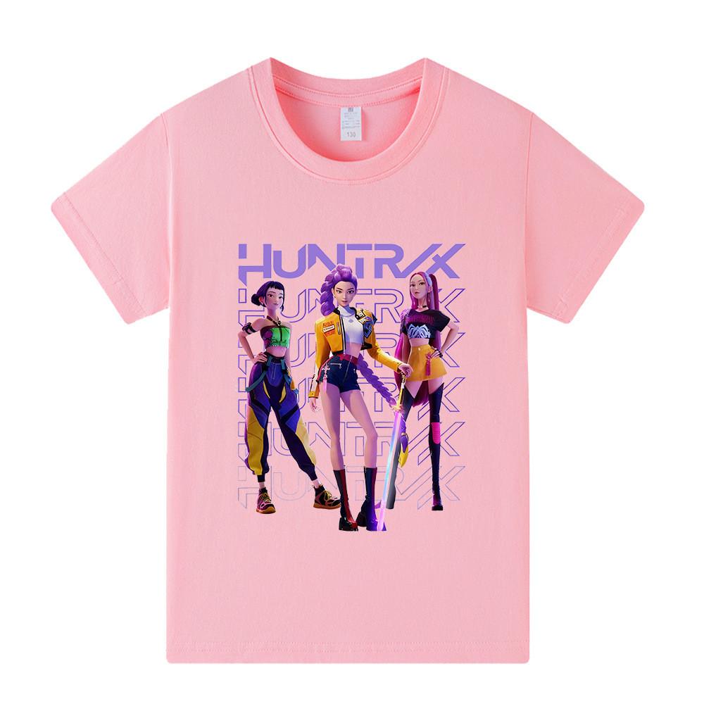 A1235 Kids Boys Girls Kpop Rumi Zoey Mira Print Short Sleeves T-shirt