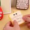 Keychain Toy Interactive Luminous Sound Effects Bread Shape Key Chain Mini Portable Whack-a-mole Decompressing Puzzle
