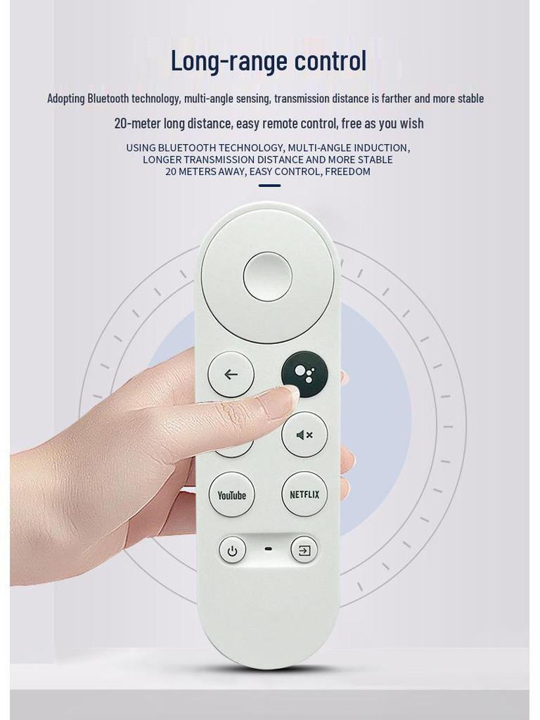 Google TV Bluetooth Sprachfernbedienung für Chromecast Gen 9 - Drahtlose & Langstreckensteuerung