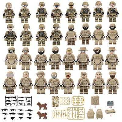 מאוורר צהוב בגדים קוביות בניין בובה עמידה בפני פיצוץ טרור משטרה מיוחדת סצנה צבאית בובת צעצוע Pyp