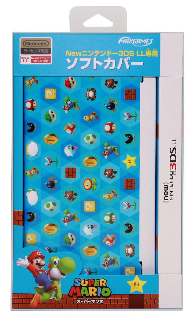 New Nintendo 3DS LL exclusive soft cover Super Mario (Blue)