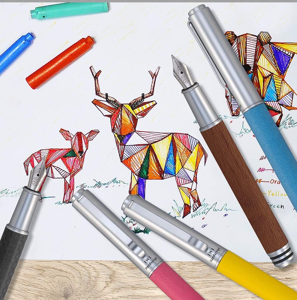 IWI Fountain Extra Hand Pen, Fine, Script, Gray, IWI-9S640-D8D