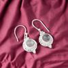 Rare Black Rutile Gemstone 925 Sterling Silver Jewelry Handmade Earrings 1.43" EE-117-27