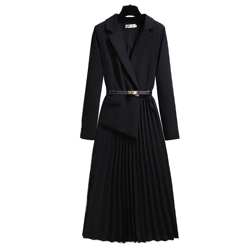 2026 Autumn Women's French Suit Dress: Elegant, Slimming, Long Sleeve Skirt