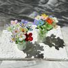 Ręcznie dmuchana mini szklana figurka kwiatka Kolekcjonerska miniatura Sztuczne kryształowe ozdoby kwiatowe na Dzień Matki Urodziny Ozdoba stołu Rzemiosło DIY