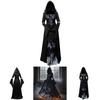 Halloween Hexenkleid Mit Kapuze Cosplay Kostüm Für Damen Aus Polyesterstoff Für Bühnenauftritte