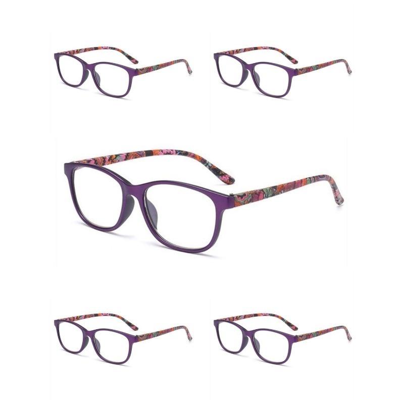 5PCS Reading Glasses Fashion Eyeglasses Anti Blue Light Presbyopia Glasses with Grade +100 +150 +200 +250 +300 +350 +400