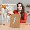 12X16 Inch Double Side Macrame Project Board With Metal Adjustable Holder, Macrame Board For Knotting Braiding Cording