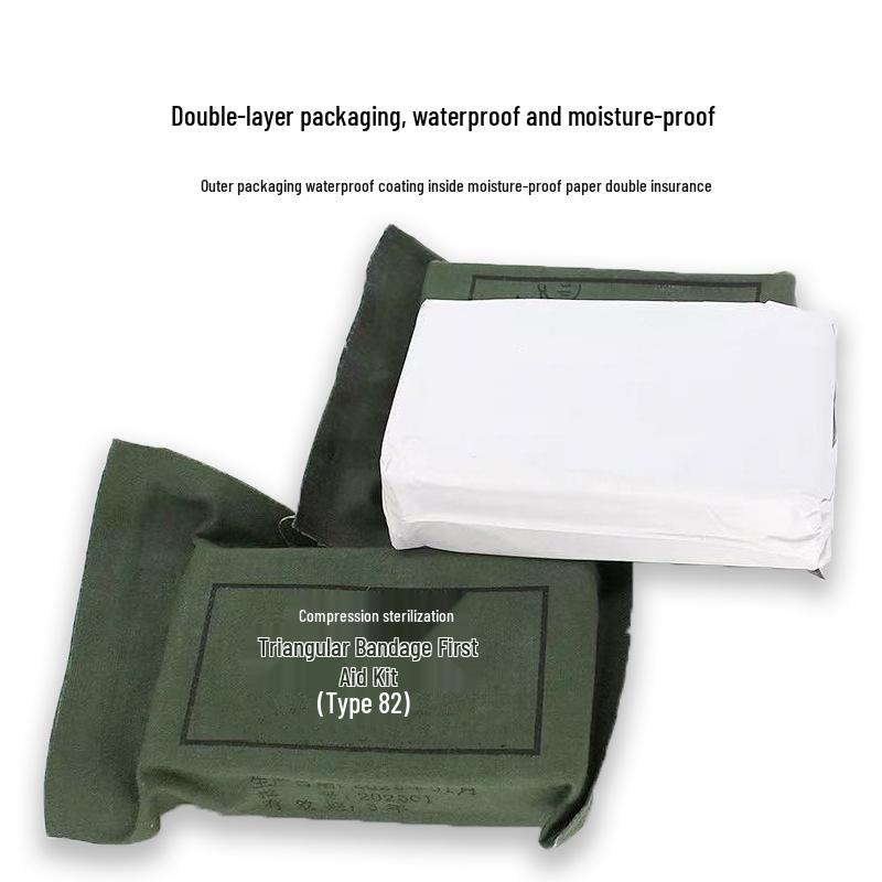 Compressed Type 82 Triangular Bandage for First Aid, Training, and Outdoor Survival Kits