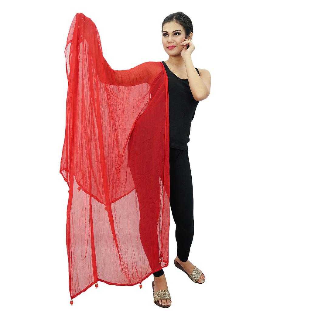 Long Stole Chiffon Blend Dupatta Neck Wrap Women Indian Scarves Chunni