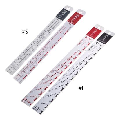 Righello Standard per Vernice Strumento per Mescolare la Vernice Righello Strumento per Vernice Nero/Rosso Adatto per Auto Righello in Acciaio Strumento per Vernice