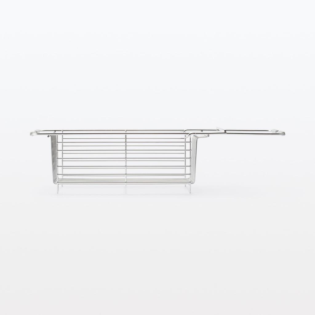 MUJI Stainless Steel Sink Sliding Wide x 17cm Deep x 13cm MCC62A2S Basket, Type, Silver, Approx. 40.5cm High,
