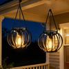 Halloween Solar Pumpkin Hanging Lights,IP65 Waterproof Auto-Charging LED Pendant Lamp,Garden Lawn Path Yard Halloween Outdoor Decor