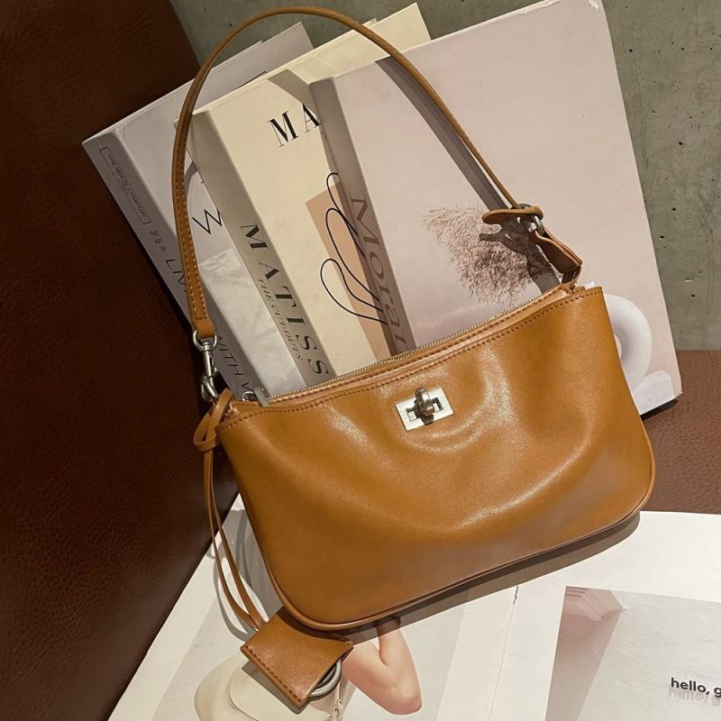 First-layer Napa Calfskin Rodeo Underarm Women s Bag Authentic Leather Retro Square Fashionable One-shoulder Crossbody