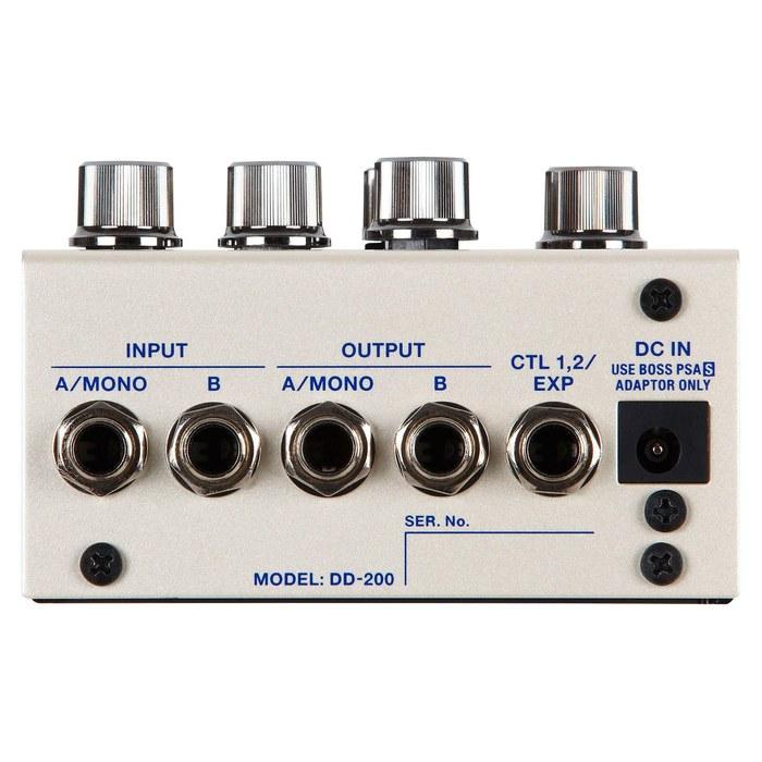 BOSS DD-200 Digital Delay Compact Effects Pedal, 12 Delay Modes, Looper, White