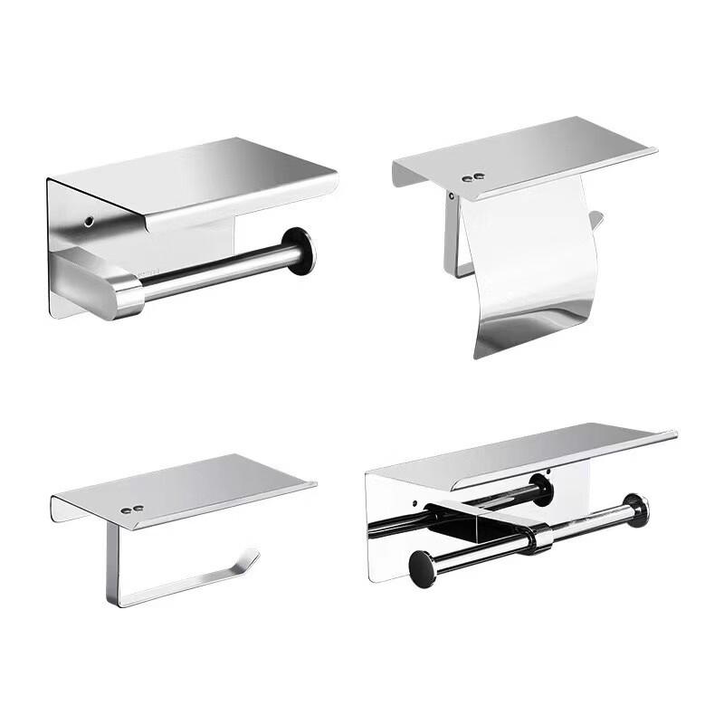 Wutuo Stainless Steel Toilet Paper Holder with Phone Shelf