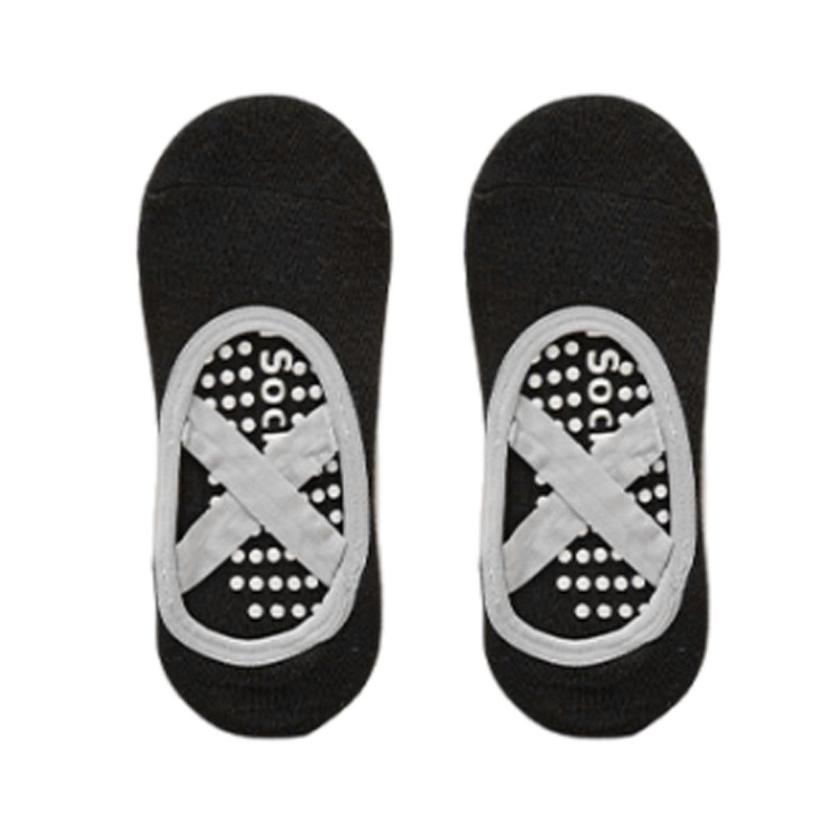 

1 пара женских носков для пола, противоскользящие, с силиконовым покрытием, однотонные, с высокой эластичностью, впитывающие пот, носки для йоги для взрослых дома чёрный