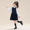 Girls' Dress Spring Summer Pleated Dress Children's Sleeveless Dress Fashionable Baby White Princess Dress