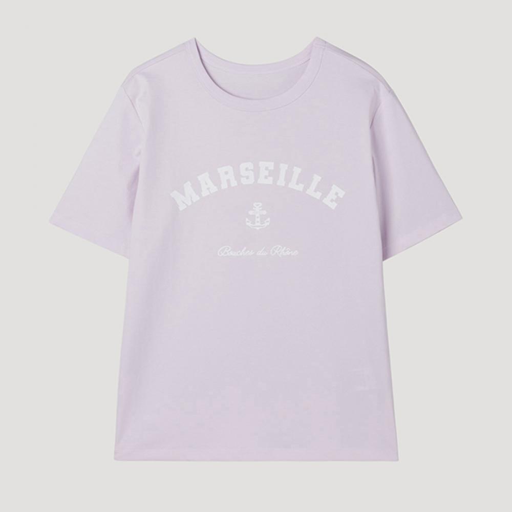 

[She S Miss] Футболка из хлопковой смеси с коротким рукавом и надписью SSjTSp22030 LP light pink/55