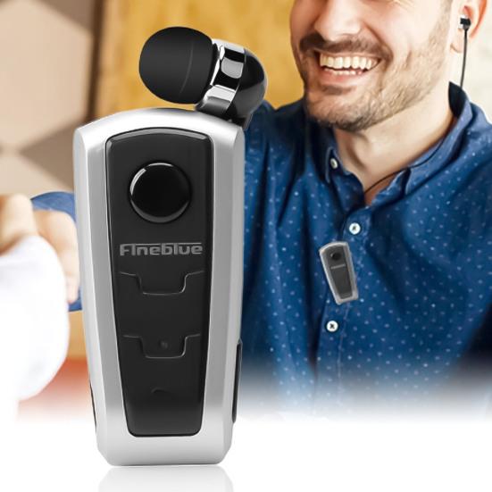 1Pc Fineblue F910 Wireless Earphone Mini Vibration Reminder ABS Bluetooth-compatible 4.0 Retractable Practical Headset for Running