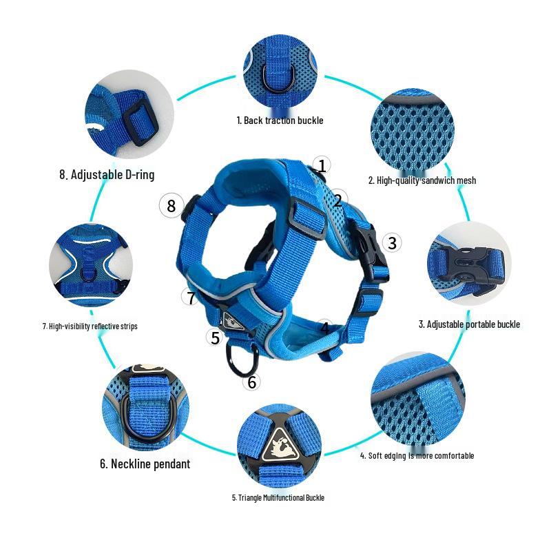 Universal Mesh Pet Harness & Leash for Cats and Small/Medium Dogs