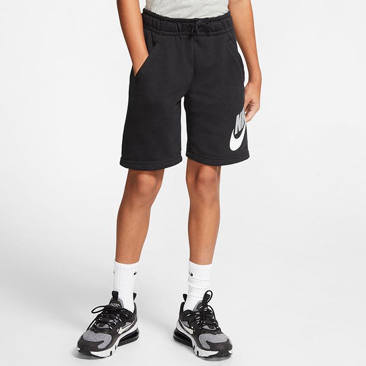 Nike Cotton Logo Print Straight Leg Kids Shorts Kids shorts Black CK0509-010