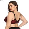 Women Plus Size Thin Brassiere Sexy Lace Bow Bra Comfortable with Wire Full Cup Bras 85D-110D 85C-100C-R193