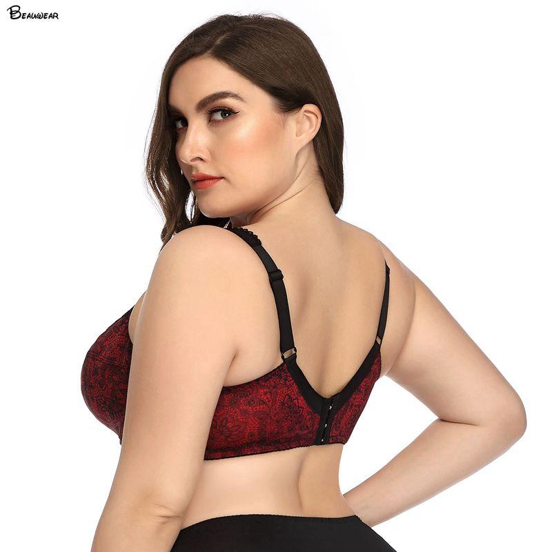 Women Plus Size Thin Brassiere Sexy Lace Bow Bra Comfortable with Wire Full Cup Bras 85D-110D 85C-100C-R193