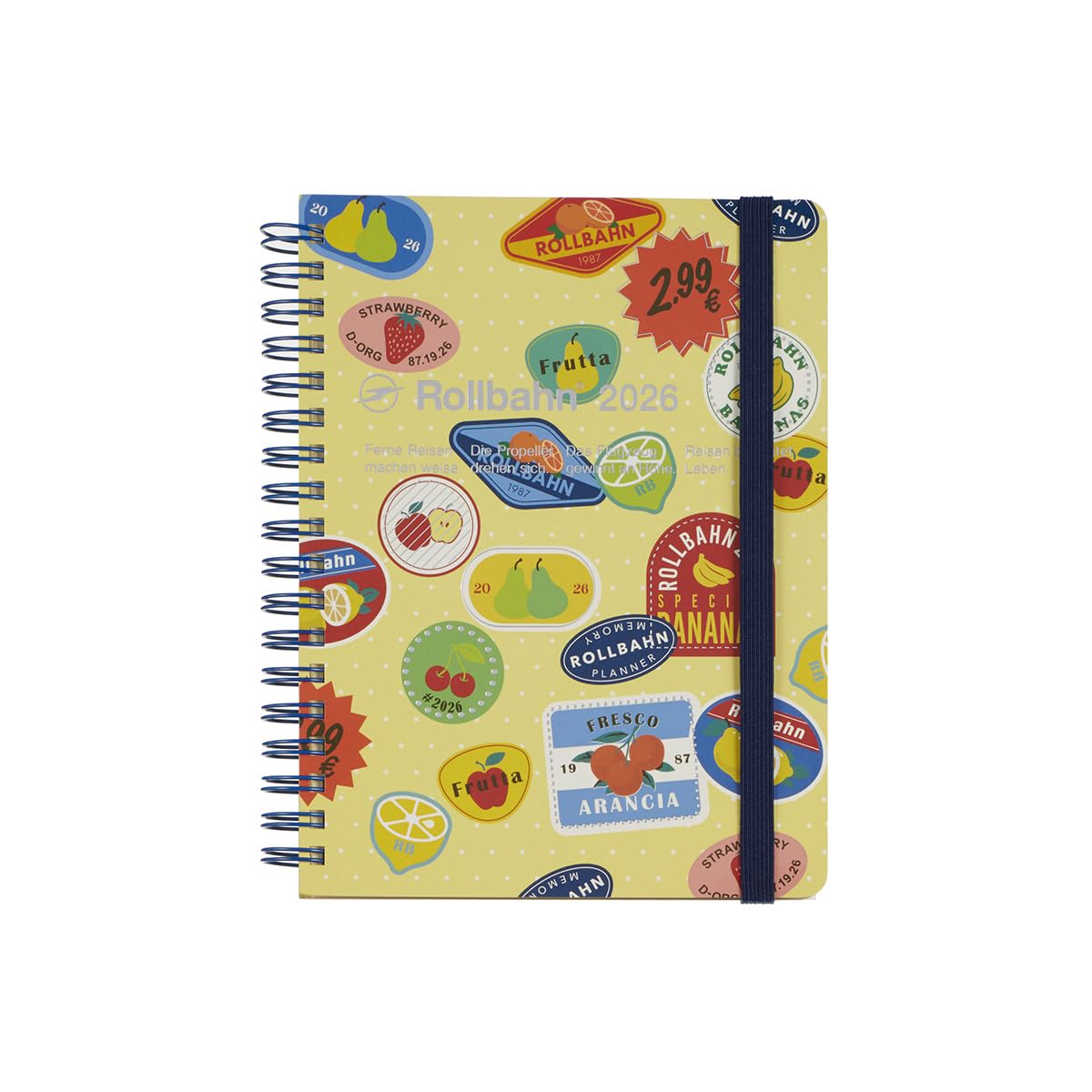 

[Delfonics Planner 2026 Edition / Starting October 2025] Rollbahn Diary Label L Monthly Schedule Book (Light Yellow)