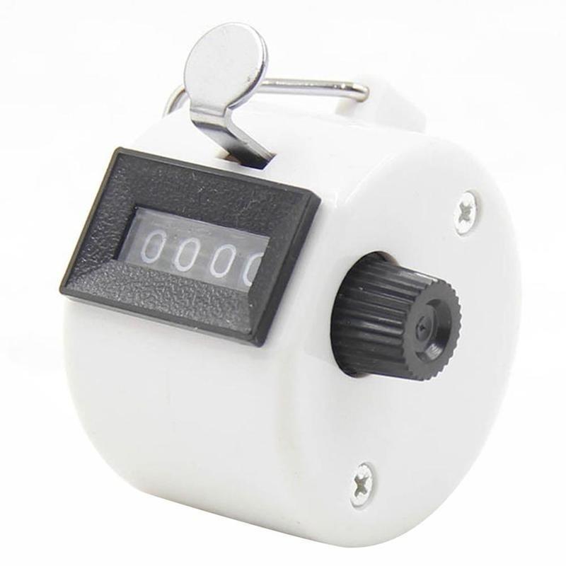 1x Metal Hand Held Tally Counter Counters 4 Digit Palm Golf Clicker Club Number Counter