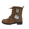 2024 Plus Size Women's Autumn Chunky Heel Round Toe Martin Boots - British Style Short Boots