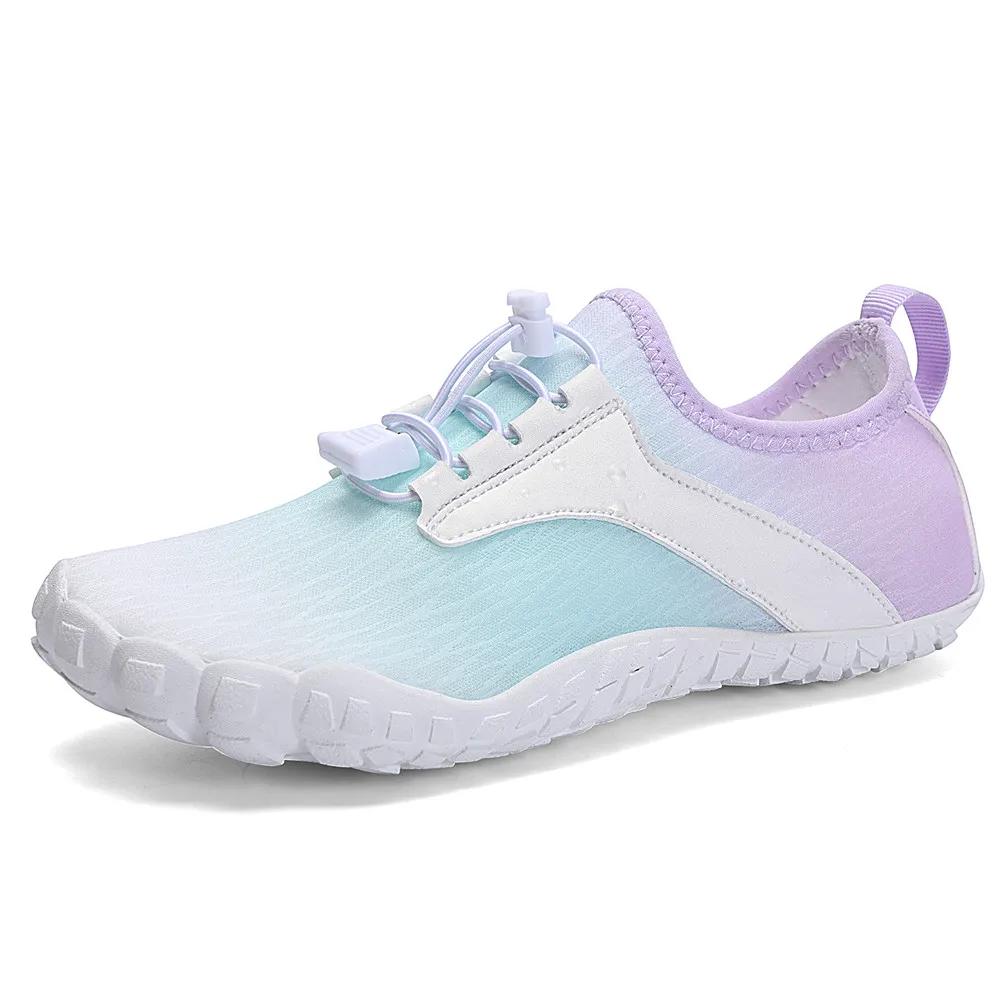 Women Men Water Shoes Upstream Wading Swimming Barefoot Five Fingers Aqua Shoes Beach Seaside Gym Fitness Unisex Sneakers