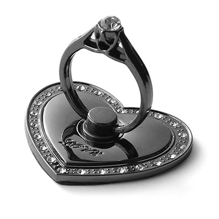 Support Anneau Support Stand pour Téléphone Portable Cœur Diamant Rotation à 360 Degrés Poignée Digitale Béquille Convient pour Coque de Téléphone iPhone Xiaomi Samsung