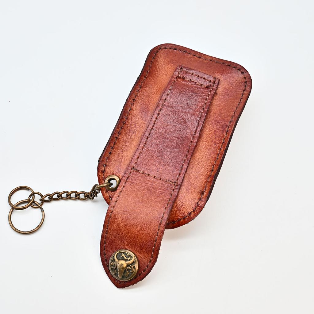 Belt Wear Leather Smart Key Holder Waist Car Key Holder Buckle Small Key Bag Keysmart