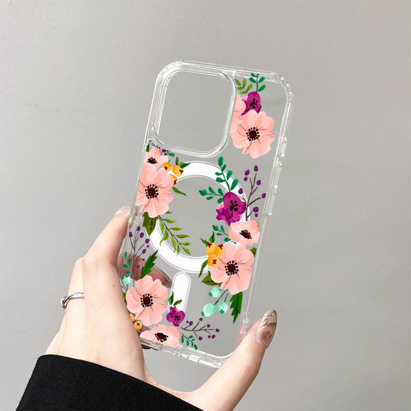 Boho Floral Bouquet Magnetic Case for Samsung Galaxy S26 S25 Edge S24 S23 Ultra Plus FE A57 A56 A55 A54 A36 A35 A17 A16 Cover