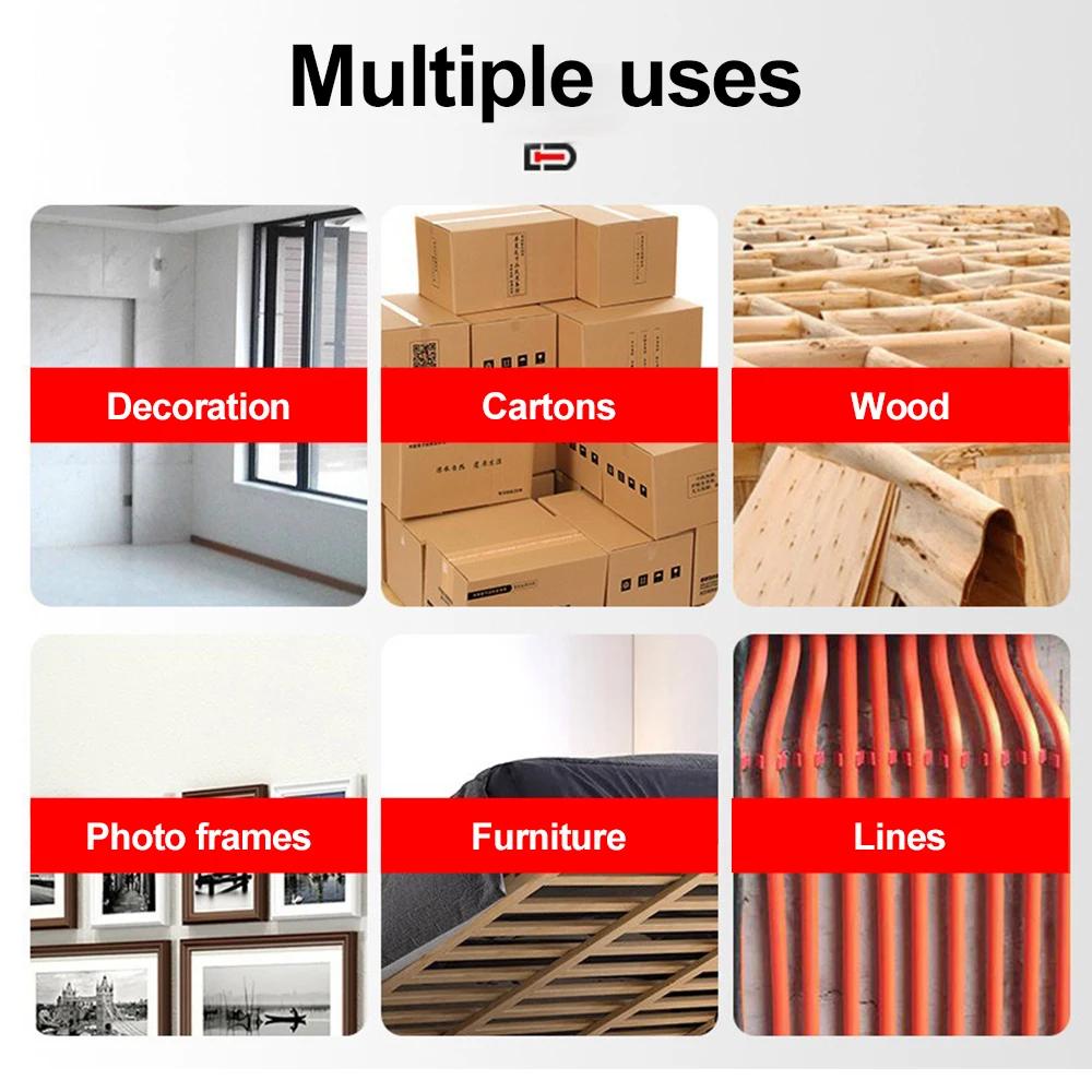 אקדח מסמרים ידני 4 ב-1 מהדק בנייה אקדחי סיכות כבדים אוויר מסמר נגרות עץ עם 600 סיכות כלי נגרות ביתיים