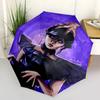 Addams Wednesday Automatic Open/CloseUmbrella-CuteUmbrella with Cute Design, Portable 3-Fold Compact Umbrella for Men & Women, Valentine's Day Mother'