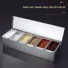 OEING Stainless Steel Multi-Compartment Seasoning Storage Box