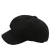 100% Fashionable Octagonal Hat Korean Version British Retro Solid Color Baseball Cap Beret Shows Small Face
